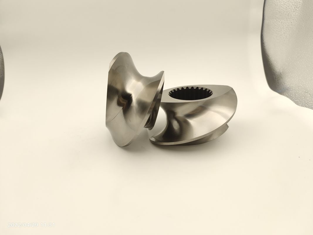 Extrudeuse à double vis Granulateur accessoires en treillis pièces de vis à gaine de 12 mm à 300 mm