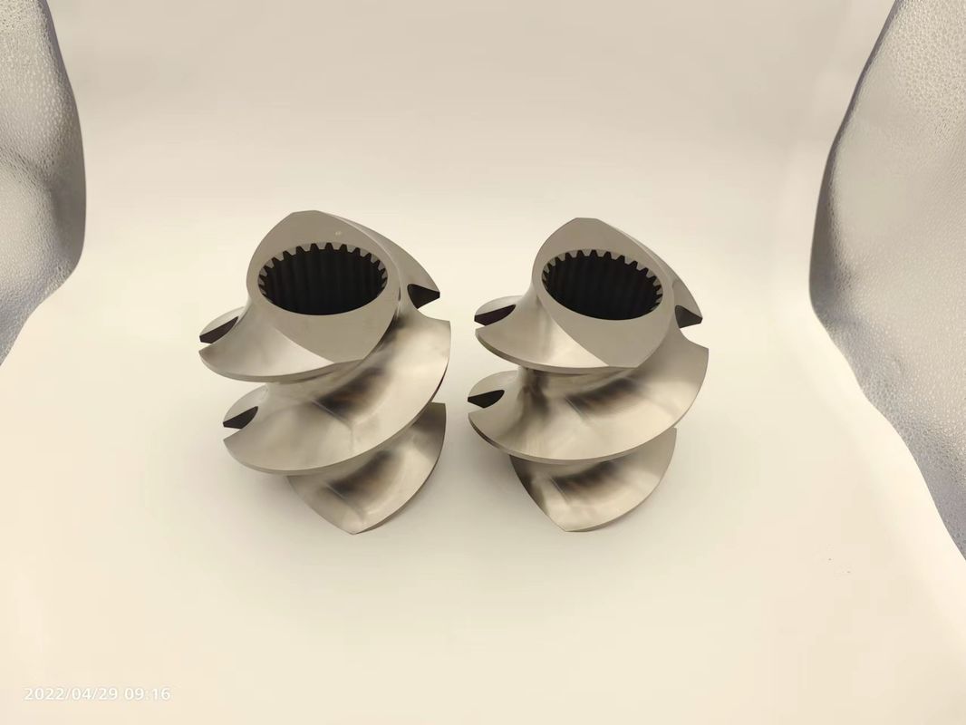 Extrudeuse à double vis Granulateur accessoires en treillis pièces de vis à gaine de 12 mm à 300 mm