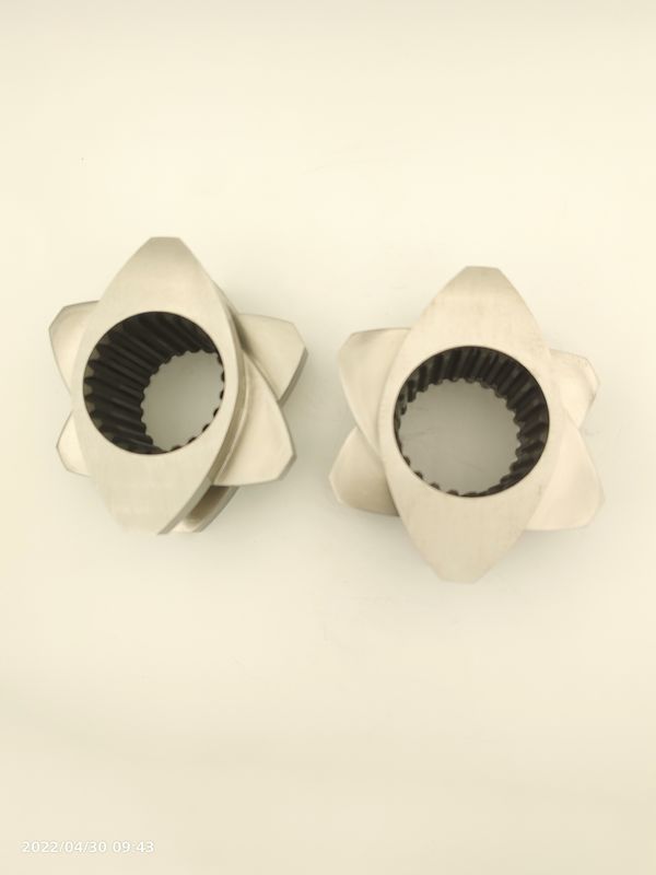 Extrudeuse à double vis Granulateur accessoires en treillis pièces de vis à gaine de 12 mm à 300 mm