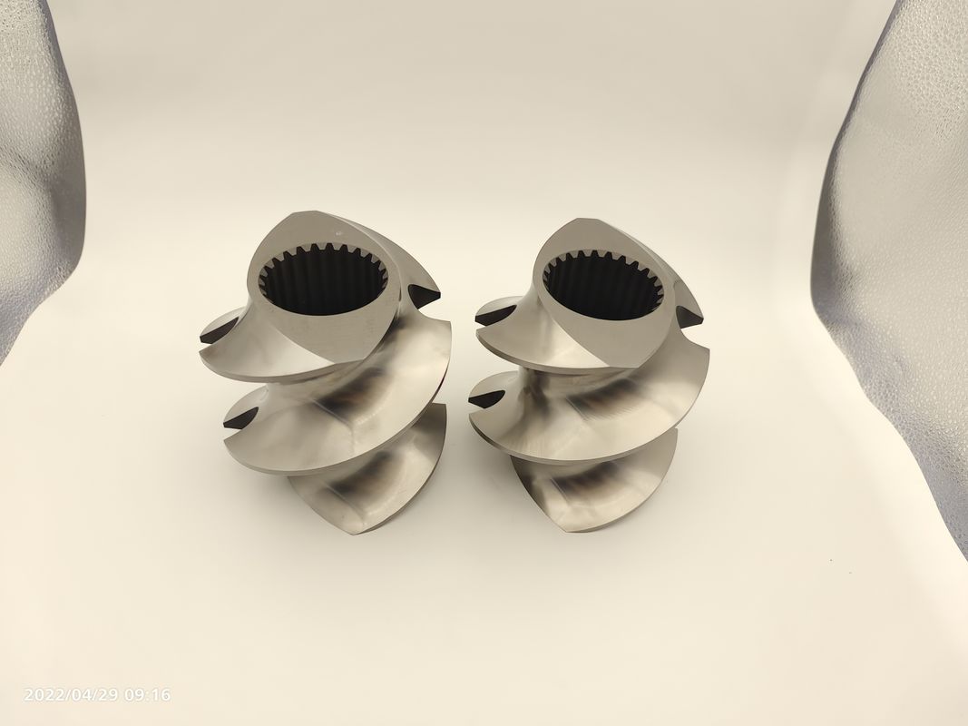 Pièces d'extrudeuse à double vis de haute performance alliage importé WR5 Matériau éléments de vis
