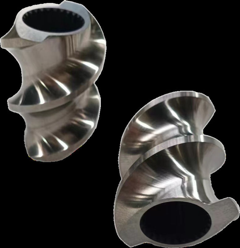 Zone de fusion Pièces d'extrudeuse à double vis 30° 45° 60° 90° Angle vis 71mm OD