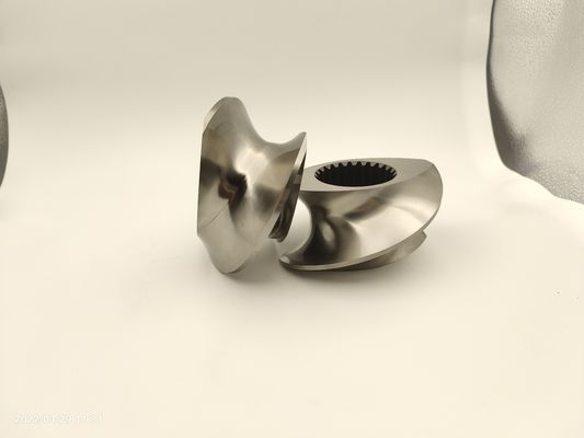 Extrudeuse à double vis Granulateur accessoires en treillis élément de vis à coque de 12 mm à 300 mm