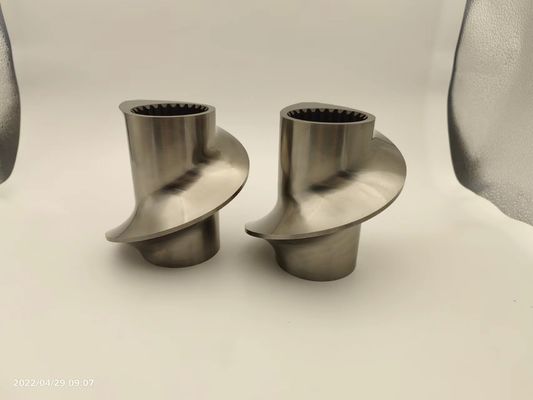 Extrudeuse à double vis Granulateur accessoires en treillis élément de vis à coque de 12 mm à 300 mm