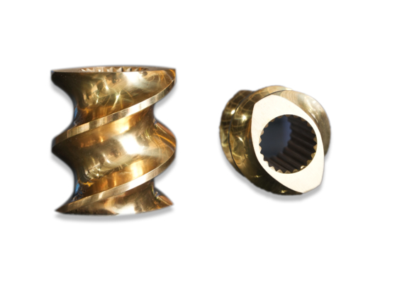 Éléments de vis et canons de diamètre central 35/52/65/75/85/95mm, matériau personnalisé, pour pièces de machines d'extrudeuse, type CTE